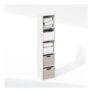 Furinno REED 5-Tier Closet Organizer, Open Shelf, White