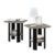 Furinno SIMPLE DESIGN Side Table Set of 2, 2-Tier End Table, Open Shelves – French Oak/Black (w/voucher)