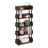 Furinno TURN-N-TUBE 4-Tier Display Shelf, Walnut