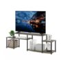 Furinno TURN-N-TUBE TV Stand, 55-Inch Console, French Oak