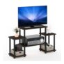 Furinno TURN-N-TUBE TV Stand for 32-Inch, Open Shelves, Dark Brown