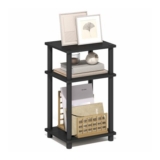 Furinno Turn-N-Tube 3-Tier Side Table, Dark Americano