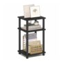 Furinno Turn-N-Tube 3-Tier Side Table, Dark Americano