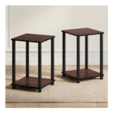 Furinno Turn-N-Tube Side Table Set of 2, 2-Tier, Toolless Assembly