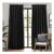 Furn. Dawn Black Blackout Pencil Pleat Curtains 168 X 229cm