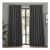 Furn. Dawn Charcoal Blackout Pencil Pleat Curtains 229 X 137cm