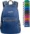 G4Free 20L Foldable Backpack Lightweight, Small Waterproof Backpacks Rucksack for Women Men, Nylon Daypack for Walking Hiking Travelling