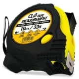 G4GADGET 10m Tape Measure Heavy Duty Retractable Griplock Design, 3 Lock Buttons, 25mm Wide Blade, Metric & Imperial Unit