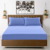 GC GAVENO CAVAILIA Fitted Sheet Single Bed (91 x 190cm) – Bedding Sheets – Plain Dyed Microfiber Bed Sheets Single – (10 inch) 25cm Deep Pocket Bottom Sheet – Easycare – Fade Resistant – Sky Blue