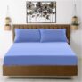 GC GAVENO CAVAILIA Fitted Sheet Single Bed (91 x 190cm) – Bedding Sheets – Plain Dyed Microfiber Bed Sheets Single – (10 inch) 25cm Deep Pocket Bottom Sheet – Easycare – Fade Resistant – Sky Blue