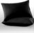 GC GAVENO CAVAILIA Microfiber Pillow Cases 2 Pack – Plain Dyed Housewife Pillowcases – Black – (74×48 cm)