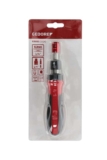 GEDORE Red Bit Holder Screwdriver Ratchet, 1/4 6.3 mm Hex, Telescoping Blade, Screwdriver Reversible, R38910000