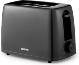 GEEPAS 2-Slice Bread Toaster 6 Browning Level Thin Bread Slice 650W Black