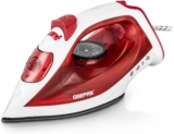 GEEPAS Dry & Wet Steam Iron, Non-Stick Soleplate, 120ML Tank 1800W Red