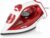 GEEPAS Dry & Wet Steam Iron, Non-Stick Soleplate, 120ML Tank 1800W Red