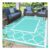 GENIMO Outdoor Rug Waterproof Reversible Washable 180x275cm Aqua & White
