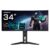 GIGABYTE MO34WQC2 34 OLED WQHD Curved Gaming Monitor – 3440 x 1440, 240Hz, 0.03ms, KVM, 250 cd/m, FreeSync Premium Pro