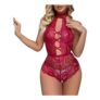 GIVTULIP Womens Lace-up See-through Bodysuit Nightwear