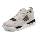 GOGOUP Kids Trainers Breathable Beige Running Shoes