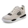 GOGOUP Kids Trainers Breathable Beige Running Shoes