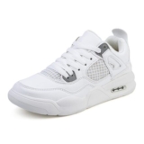 GOGOUP Kids Trainers Breathable Lightweight Running Shoes White UK 11