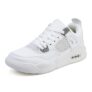 GOGOUP Kids Trainers Breathable Lightweight Running Shoes White UK 11