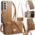 GOKEN Case Cover for Xiaomi Redmi 15 4G – Premium PU Zipper Leather Wallet with Magnetic Flip, Silicone Interior, Card Holder, Foldable Kickstand – Brown