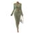 GORGLITTER Womens Tie-Dye Bodycon Maxi Dress, Green