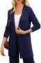 GRACE KARIN Womens Open Front Long Cardigan Ribbed Soft Knitwear Side Splits Fall Winter Sweater