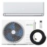 GRADE A1 – electriQ Easy-Fit 18000 BTU A WiFi Smart Wall Mounted Split Air Conditioner with Heat Pump – 4m Pipe Kit Included