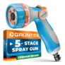 GRNTEK Ultralight Garden Hose Spray Gun, 5 Patterns