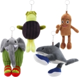 GSrenyu 4 Pcs Italian Brainrot Action Plush Toys Set Tralalero Tralala Toy Plushies Fun Stuffed Animal Figure Doll with Playful Designs for Kids and Adults