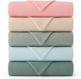 GSrenyu 5 Pack Muslin Cloths For Baby Muslin Squares Burp Cloths 23x22cm