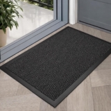 GULLAMBO Door Mats Indoor Absorbent, Non-Slip, Washable Door Mat for Back & Front Door, Patios- Stylish Low Profile, Rubber Backed Dust & Dirt Trapping Doormat, Barrier Mat (Anthracite, 40cm x 60cm)