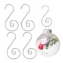 GWAWG 100 Pcs Christmas Ornament Hooks, Silver S-Style
