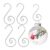 GWAWG 100 Pcs Christmas Ornament Hooks, Silver S-Style