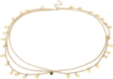 GWAWG Boho Hair Jewellery for Women Gold Headpiece with Sequin Charms Adjustable Cleopatra Forehead Accessories Indian Jewellery Festival Wedding Carnival Halloween Bohemian Headband for Prom