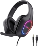GXTrust Rayne Gaming Headset with USB Powered LED Lighting, Black