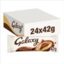 Galaxy Smooth Milk Chocolate Multipack, 24 x 42g Premium Creamy Chocolate Bars Bulk Box Ideal for Office Snacks, Chocolate Gifting, Sharing & Daily Indulgence Vegetarian Friendly Chocolate