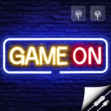 Game on Neon Signs, Arrinew Gaming LED Sign Wall Decor, Colorful Neon Lights powered by USB, Gamer Gifts for Teen Boys Bedroom, Gamer Room, Man Cave, Party Supplies(15.7x 5.7inch)