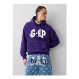 Gap X Awake NY Purple Heavyweight Oversized Logo Hoodie