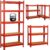 Garage Shelving Units,5 Tier Shelving Unit Garage Shelves Storage Shelf Heavy Duty Shed Storage Racking Shelf Metal Boltless for Warehouse Workshop Office (Red, 70X30X150)
