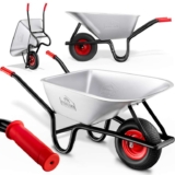 Gardebruk Wheelbarrow Galvanised 100L 250kg with Pneumatic Tyre