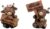 Garden Ornaments Outdoor, 2PCS Cute Highland Cows Holding Welcome Cards, Waterproof Resin Yaks Handicraft, Courtyard Landscape Decoration, Creativity Birthday Gifts for Mum Friend Colleague
