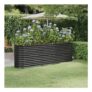 Garden Raised Bed Powder-Coated Steel 224x40x68 Cm Anthracite