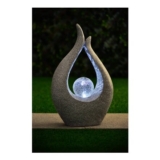 Garden Sculpture with Solar Crackle Ball