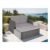 Garden Sofa Corfu – 2 Seater Sofa, Stool Sun Lounger, Thick Cushions Grey