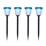 Garden Stories Set of 4 Oversized Pebbled Glass Stake Lights