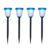 Garden Stories Set of 4 Oversized Pebbled Glass Stake Lights