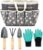 Garden Tools Set with 600D Oxford Fabric Tote, Gardening Tools with Wooden Handles, Complete Garden Hand Tools Organizer Bag for Women & Men, Gardening Gifts for Planting, Weeding & Lawn Care